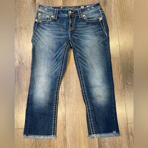 Miss Me Blue Denim Capris